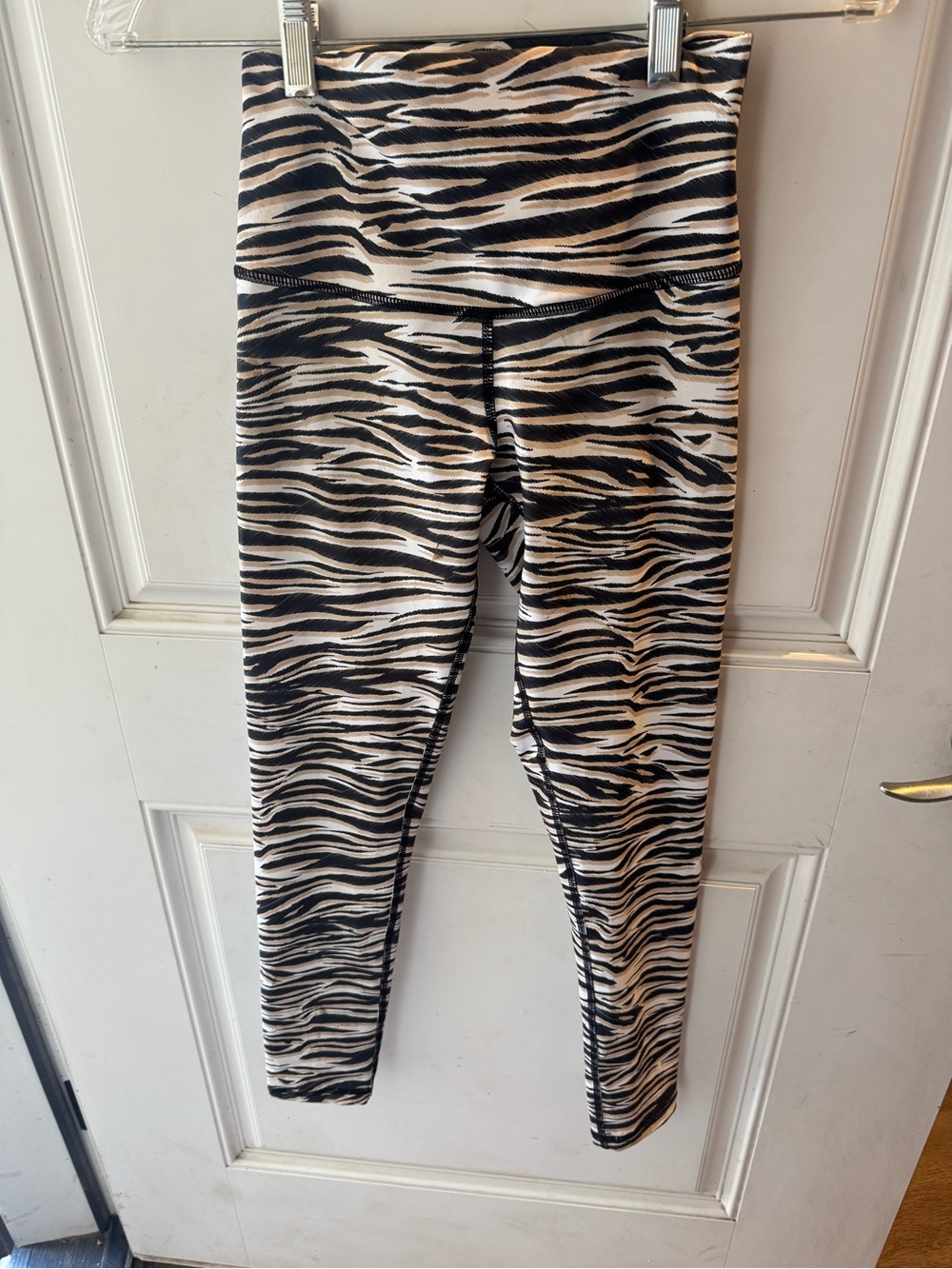 DYI,Girls' Zebra Print Leggings - High Waist Black & White